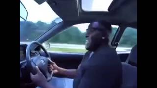 Guy slamming gears in a Honda