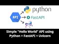 FastAPI Tutorial with Python | Create Your First Hello World API Step by Step