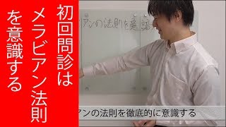 初回問診はメラビアンの法則を徹底的に意識する