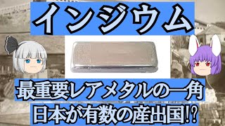 現代社会の最重要元素のひとつ、インジウムの化学小話（余談だらけのゆっくり化学解説79）