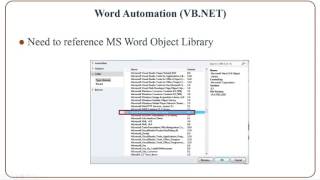 VB.NET and VBA Programming: Automation