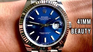 A Timeless Beauty! The Rolex Datejust 41 Blue Dial Fluted Jubilee