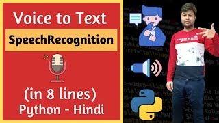 Python Speech Recognition | voice to text in python | command to computer | hindi