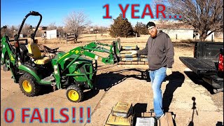 CHEAPEST DIY 1025r Pallet Forks 1 Year Review!  Ultra Light, Just Right