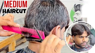 Medium Haircut kaise karte hain | with Scissors \u0026 Comb | Step by Step Tutorial video