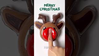 DIY Rudolph the Red-Nosed Reindeer 🎄🦌  Squishy with nano tape #shorts