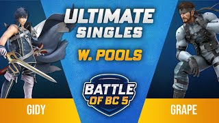 Gidy (Chrom) vs Grape (Snake) - Ultimate Singles Winners Pools - Battle of BC 5