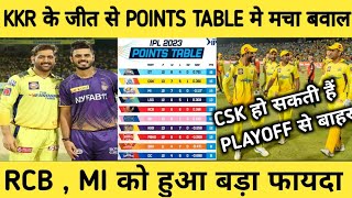 IPL 2023 TODAY POINTS TABLE | CSK VS KKR AFTER MATCH POINT TABLE | POINTS TABLE IPL 2023