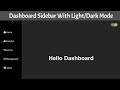 How To Create A Sidebar Menu With Light/Dark Mode Using HTML,CSS & JavaScript