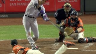 COL@SF: CarGo's dribbler gives Rockies back the lead