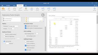 Exploratory Factor Analysis using JAMOVI