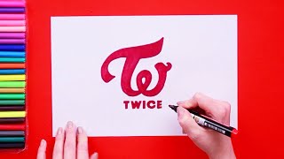 How to draw Twice Band Logo