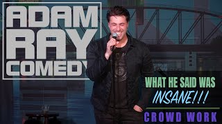 Guy in crowd doesn’t know animal noises🤘(crowd work) - Comedian Adam RAy