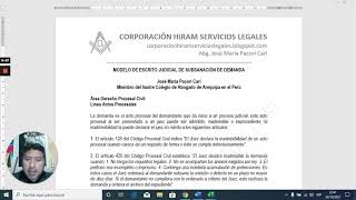 MODELO DE ESCRITO DE SUBSANACIÓN DE DEMANDA