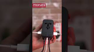 TripMate-GaN70R: 70W GaN Travel Adapter with Retractable Built-in USB-C Cable    #promate  #بروميت