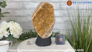 Model # 5615-0038 Citrine Crystal Cluster on a Cement Base by BrazilGems.com 🏷 FOR SALE 🛍🛒