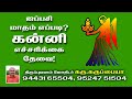 9443165504 ஐப்பசி மாதம் எப்படி கன்னி எச்சரிக்கை தேவை