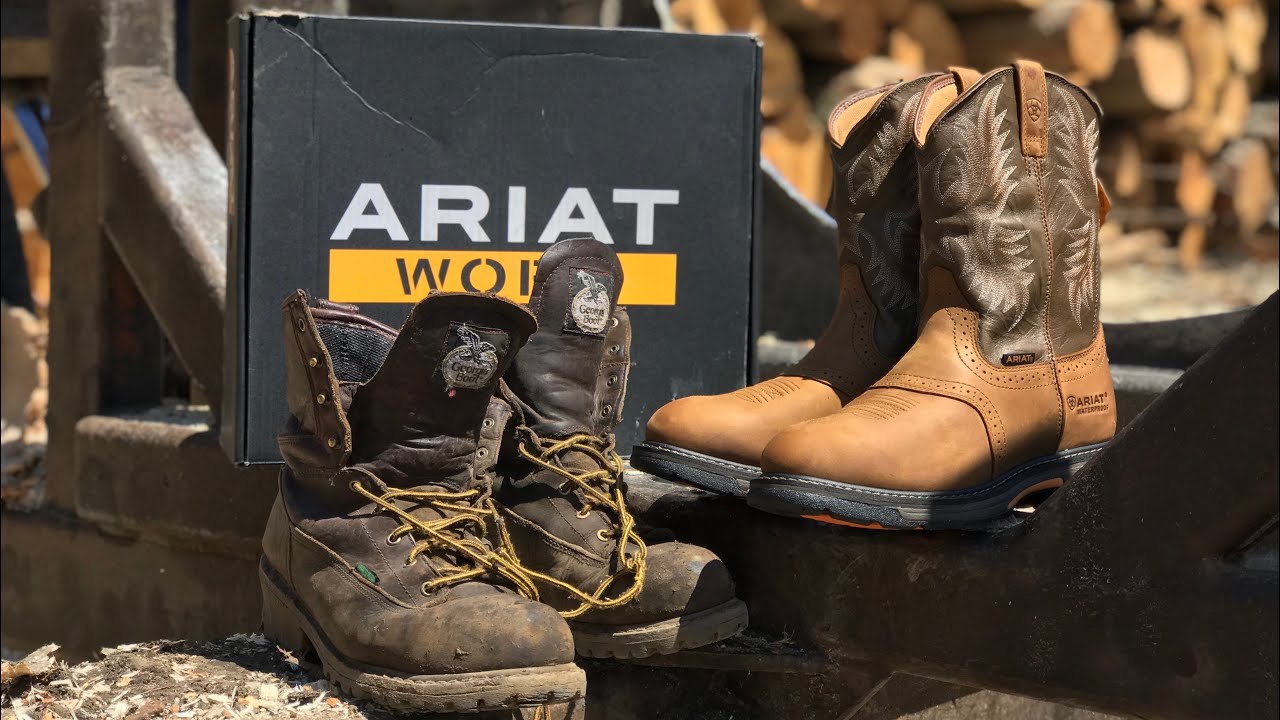 NEW ARIAT WORK BOOTS!!!! - YouTube