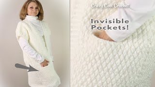 Winter White Cardigan with Invisible Pockets!