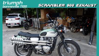 Triumph bonneville T100 / เดินคอท่อ ใส่ปลายท่อ scrambler900 / @bugbikeshop_exhaust