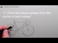 how to draw a bicycle easy step by step