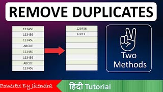 How to Remove Duplicates Entries in Excel