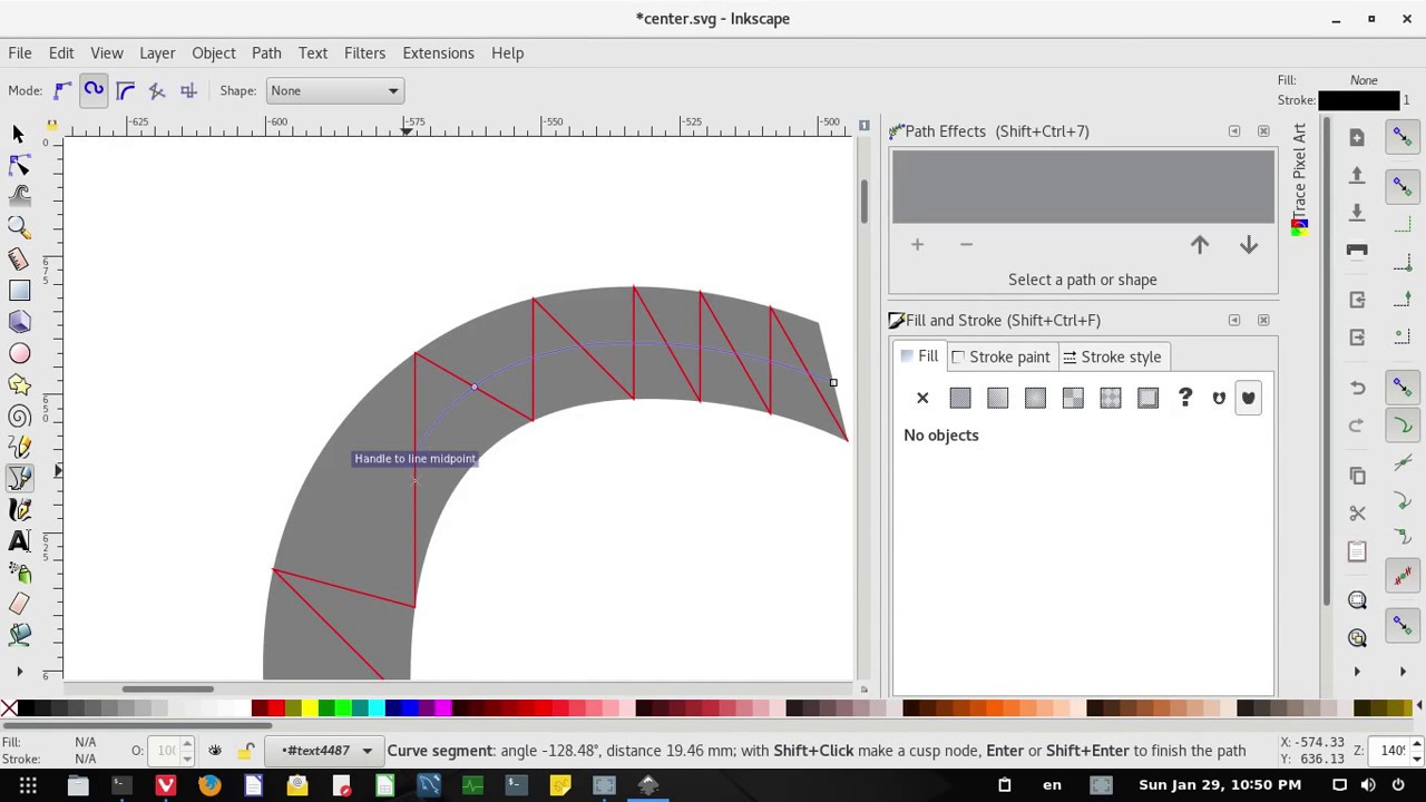 Inkscape Draw Line In The Center Of Path Or Shape Youtube