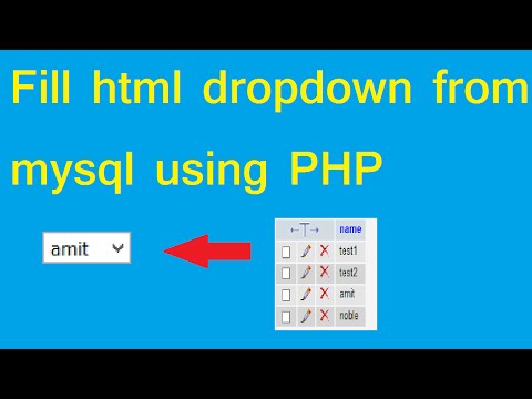 dynamic dropdown in HTML and fetching data from mysql using php dynamic dropdown in HTML and fetching data from mysql using php