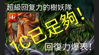 [神魔之塔]➖回復力爆表的樹妖隊 1C已足夠！ 一千萬的傷害！