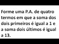 Progressão Aritmética (P.A.) e Sistema método da adição.