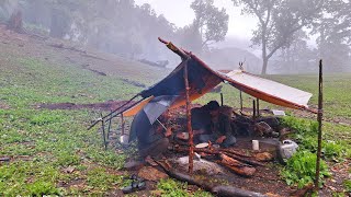 Organic Nepali Village Life in Nepal | Rainy Day |Himalayan Shepherd Life with Organic Food Cooking