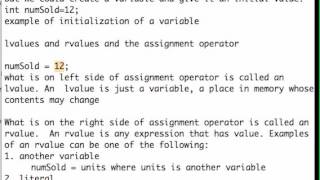 initialization,rvalue,lvalue