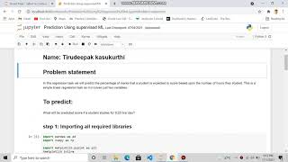 Prediction Using Supervised Learning (Level - Beginner)
