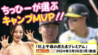 【キャンプMVP】ABCラジオ「川上千尋の虎たまプレミアム！」ちっひーが選ぶキャンプMVPは誰だ！阪神タイガース密着！応援番組「虎バン」ABCテレビ公式チャンネル