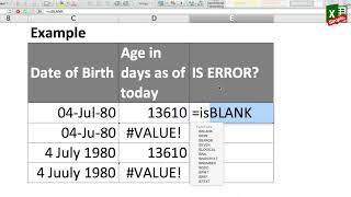 How to use the ISERROR function in Excel - Beginners Step by Step guide - Syntax, uses and examples
