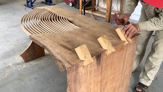 Amazing Woodworking Skills From Waste Wood // Build A Outdoor Table That You've Never Seen