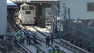 東京メトロ銀座線渋谷駅移設工事の建設状況（2018年5月5日）