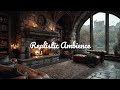 🔥 Cozy Rain & Fireplace in Scottish Castle | No Ads | Sleep, Relax & Focus 🌧️🏰