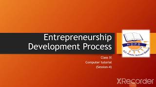 Unit-4 (Session-4 Entrepreneurship Development Process) step1
