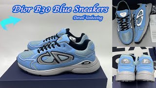 Dior b30 light blue Sneakers（unboxing➕review）