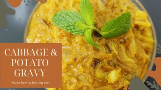 Cabbage \u0026 potato Gravy 🍛 (முட்டைகோஸ் \u0026 உருளைக்கிழங்கு கிரவி )