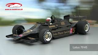 ck-modelcars-video: Mario Andretti Lotus 79 #5 World Champion Belgium GP F1 1978 Model Car