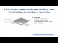 16.- Cálculo de materiales para construir un contrapiso de piedra y cemento -  TCICP16