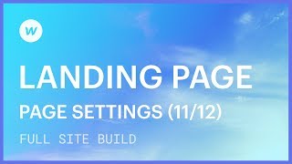 Landing page tutorial — Page Settings (Part 11 of 12)