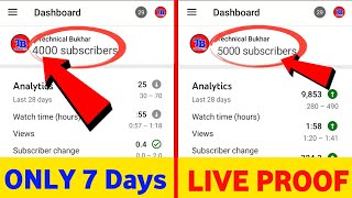 [🔴Proof] subscriber kaise badhaye || how to get subscribers on youtube fast | 4000 hours watch time