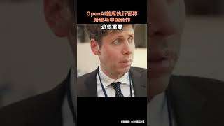 OpenAI首席执行官称希望与中国合作，这很重要