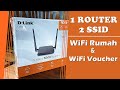 Setting D-Link DIR-612 WiFi Rumahan (PPPoE) dan Hotspot Voucher Sekaligus