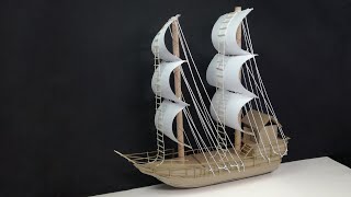 How to Make Pirate Ship With Cardboard - Amazing Pirate ship DIY