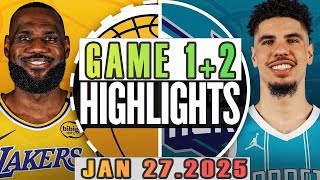 Los Angeles Lakers Vs Charlotte Hornets Game 1st+2nd Highlights Jan 27,2025 NBA Season 2024-25