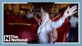 Tunisians celebrate referendum exit poll results